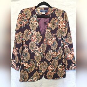 Norton McNaughton Petites Vintage Floral Blazer